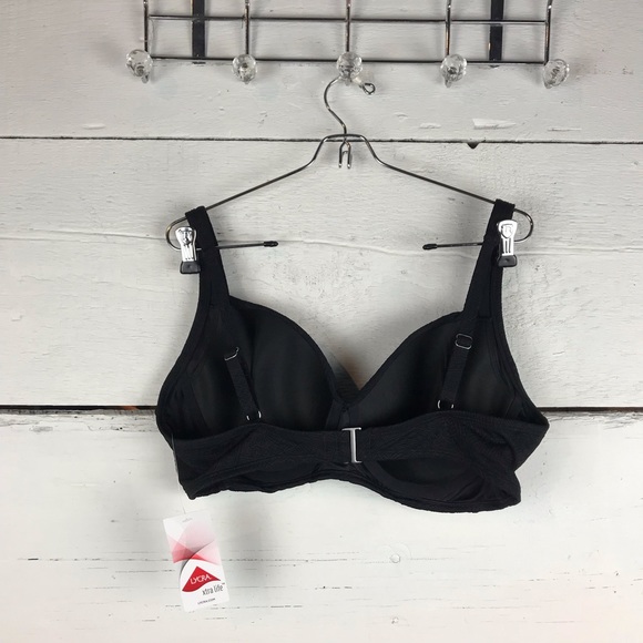 Lands end wrap  black bikini Top 10 D - Picture 4 of 6